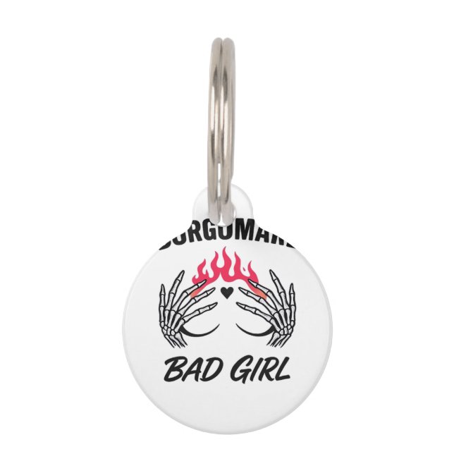 BgmバートガールII – スケルトンハートハンド ペット　ネームタグ (正面)