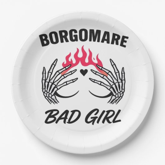 BgmバートガールII – スケルトンハートハンド ペーパープレート (正面)