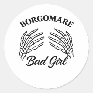 Bgm Bad Girl – スケルトンハートハンド ラウンドシール
