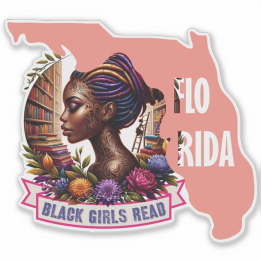 BGRフロリダの概要ステッカー | ビニールダイカットデザイン シール (正面)