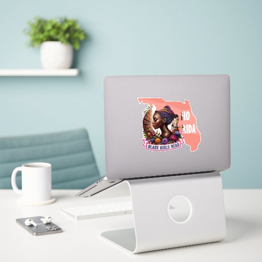 BGRフロリダの概要ステッカー | ビニールダイカットデザイン シール (デスク上のノートパソコン)