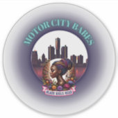 BGR Detroit Sticker | Motor City Babes Decal シール (正面)
