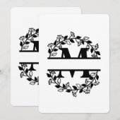 BGSM BRAND NEW PERSONALISED M LETTER 招待状 (正面/裏面)