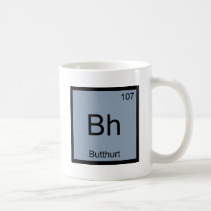 Bh - けがれた化学元素記号 楽しいTシャツ コーヒーマグカップ