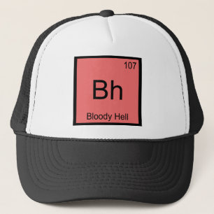 Bh - なんてこった化学元素記号 冗談Tシャツ キャップ