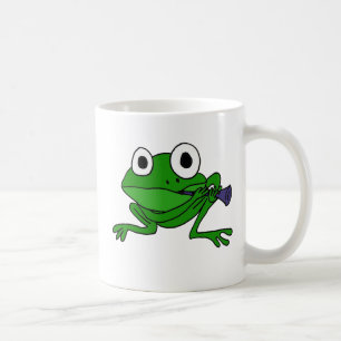BH-クラリネットを遊んでいるおもしろいなカエル コーヒーマグカップ