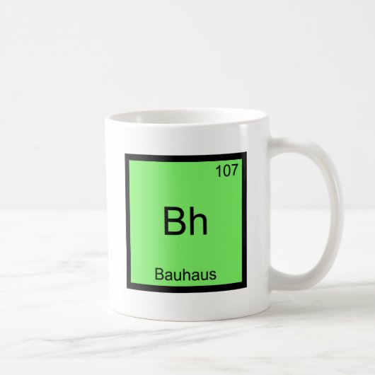 Bh -バウハウスおもしろいな化学要素の記号のティー コーヒーマグカップ (右)