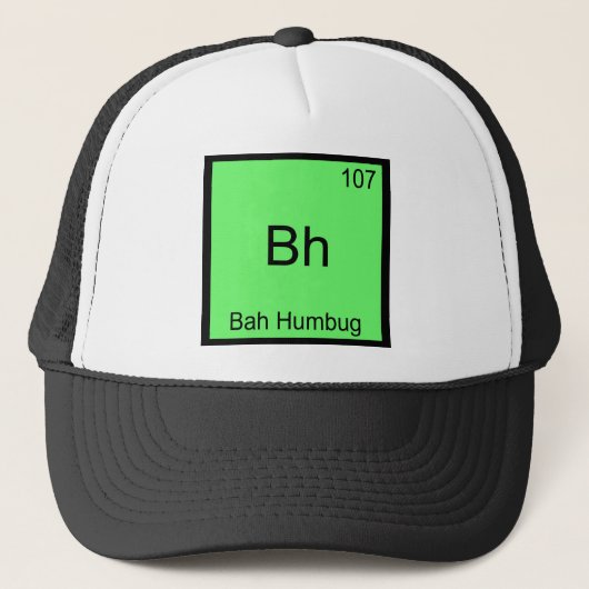 Bh - バフハムバグ おもしろ化学元素シンボルTシャツ キャップ (正面)