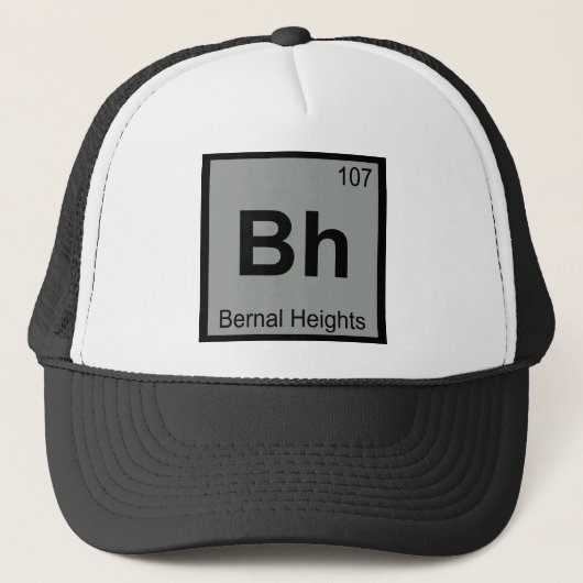 Bh - Bernalの高さのサンフランシスコ化学記号 キャップ (正面)