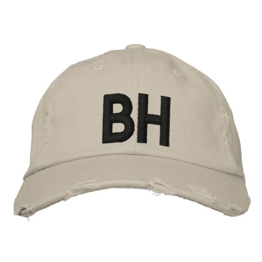 BH HAT BEACH HAVEN LBI NEW JERSEY 08008  刺繍入りキャップ (正面)