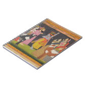 「BhagavからのKrishnaの持ち上がる山Govardhana、 ノートブック (左側)