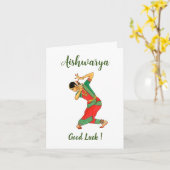 Bharatanatyamグリーティングカード、Arangetramカード カード (黄色い花)