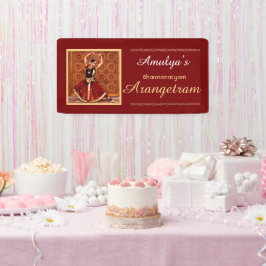 Bharatanatyam Arangetramビニールバナー， 61cm x 30cm 横断幕