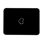 BHBL黒背景ホワイトハートクラシックラブfli マグネット (横)