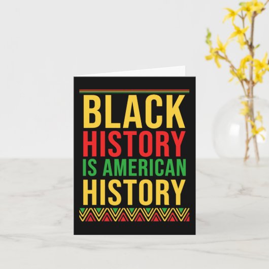 Bhmギフト黒人歴史はアメリカ史アフリカ カード (黄色い花)
