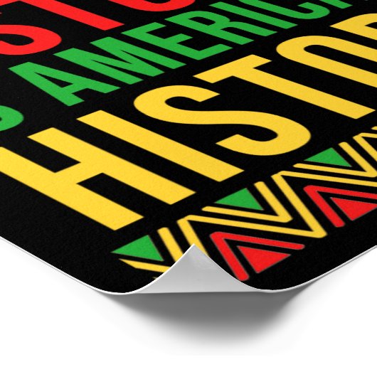 Bhmギフト黒人歴史はアメリカ史アフリカ ポスター (角)