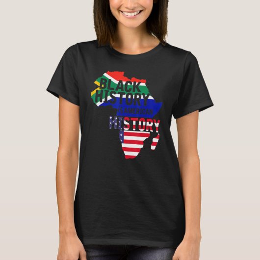 BHMブラックの歴史はアメリカの歴史アフリカのアメ Tシャツ (正面)