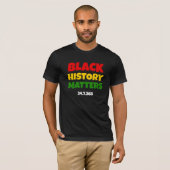 BHM | ブラックヒストリーが大切 24.7.365 | 黒 Tシャツ (正面フル)