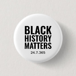 BHM |ブラック・ヒストリ問題24.7.365 |白 缶バッジ