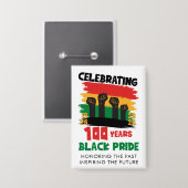BHM 100 Years Celebrate Black History Month 缶バッジ (正面/裏面)