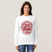 BHSブルドッグ（風化 – 赤） スウェットシャツ (正面フル)