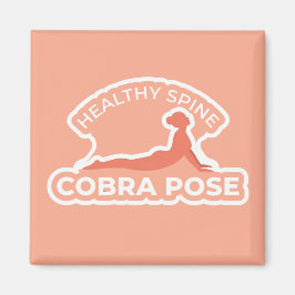 Bhujangasana Cobra Pose • Healthy Spine Yoga マグネット