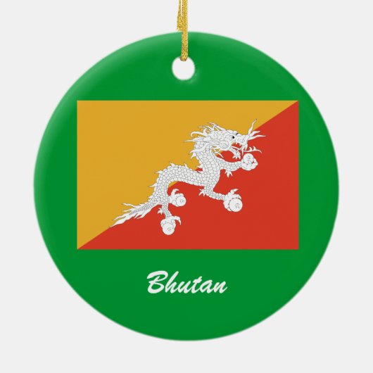 BHUTAN*-カスタムなクリスマスのオーナメント セラミックオーナメント (裏面)