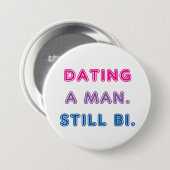 Biのプライド -- 人に日付を記入すること。 まだBi 缶バッジ (正面&裏面)