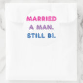 Biのプライド -- 結婚した人。 まだBi ラウンドシール (バッグ)