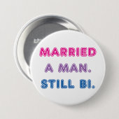 Biのプライド -- 結婚した人。 まだBi 缶バッジ (正面&裏面)