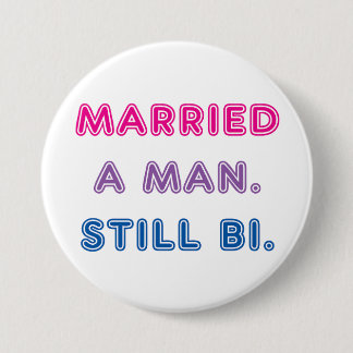 Biのプライド -- 結婚した人。 まだBi 缶バッジ
