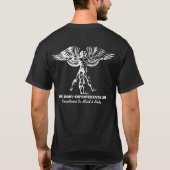 BIの基本的な黒いティー Tシャツ (裏面)