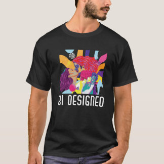 Biデザインバイセクシュアルレインボープライドマーチビゼバリ Tシャツ