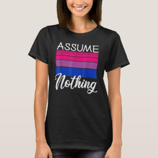 BiプライドはBisexual Flag Lgbt Awarenを何も仮定しない Tシャツ