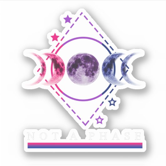 BiプライドシャツNot A Phase Bisexual LGBTプライド モー シール (正面)