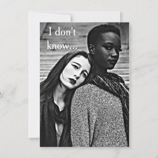 Bi人種的なLGBT "愛及びロマンスの"カード 招待状 (正面)