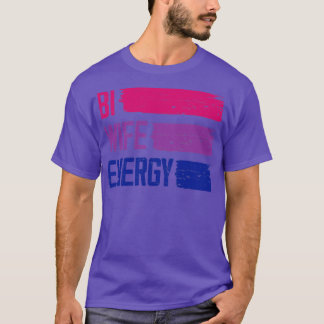 Bi妻エナジーバイセクシュアルプライドバイセクシュアル国旗Bi Pri Tシャツ