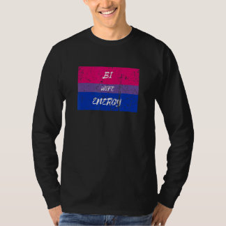Bi妻エネル動揺してギー・バイセクシュアル国旗Lgbt Parad Tシャツ