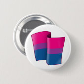 Bi飛んでいるプライドラウンドボタン 缶バッジ (正面&裏面)
