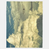 BI飛行機の雲 フリースブランケット (正面)