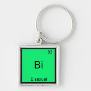 Bi - バイセクシャルの化学元素記号 楽しいデザイン キーホルダー