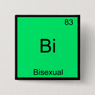 Bi -バイセクシャル化学要素の記おもしろい号 缶バッジ