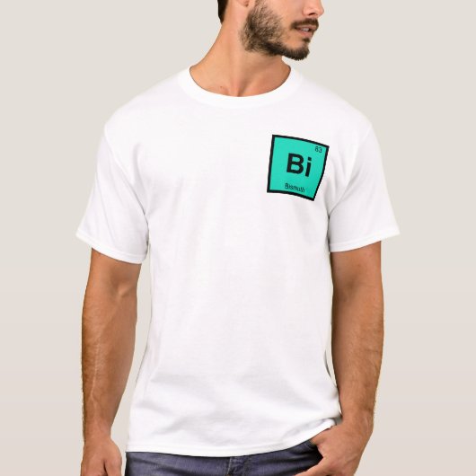 Bi - ビスマス 化学 周期表 シンボル tシャツ (正面)