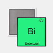 Bi – 両性化学元素の記号おもしろい マグネット (正面/裏面)
