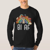Bi AF Bisexual Rainbow Pride March Bisexuality LGB Tシャツ (正面)