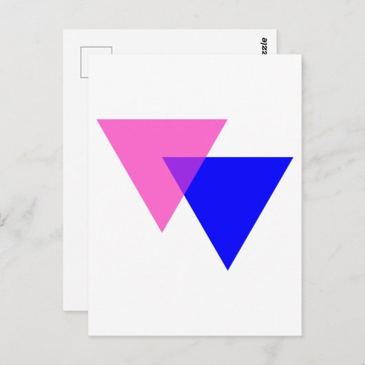Bi Angles | Bisexual Pride ポストカード (正面/裏面)
