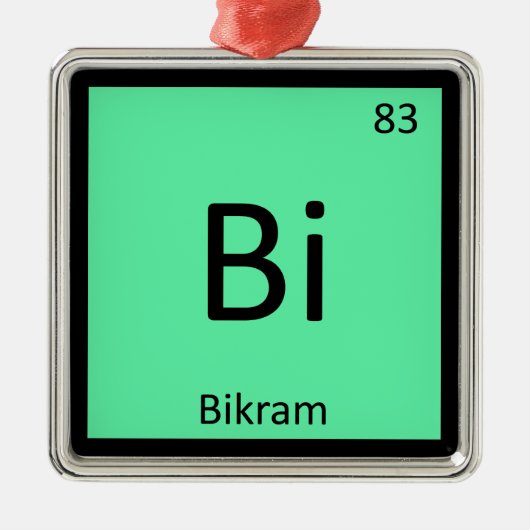 Bi - Bikramのヨガ化学周期表の記号 メタルオーナメント (正面)