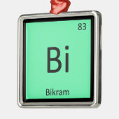 Bi - Bikramのヨガ化学周期表の記号 メタルオーナメント (左)