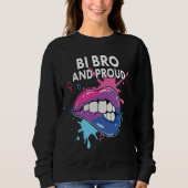 Bi Bro And Proud Bisexual Rainbow Pride Bisexualit スウェットシャツ (正面)