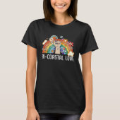 Bi Coastal Love Bisexual Rainbow Pride Bisexuality Tシャツ (正面)